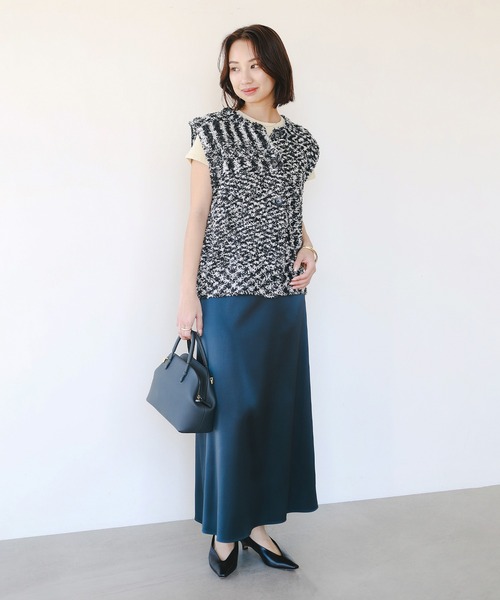 B:MING by BEAMS（ビーミングバイビームス）の「テープヤーン ベスト（ベスト・レディース・オフホワイト/その他/パープル系その他5・ONE SIZE）」の4枚目の写真