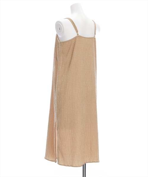 CLEAR BASIC（クリアベーシック）の「楊柳シアーキャミワンピース［カジュアル ロング丈 リボン］≪SS新作≫（ワンピース・レディース・イエロー/ベージュ/オフホワイト/ブラック・F）」の11枚目の写真