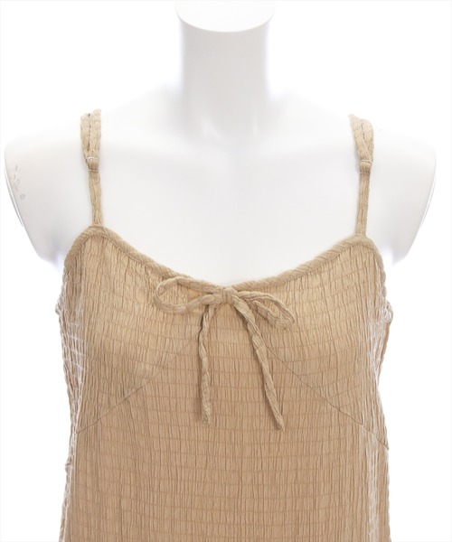 CLEAR BASIC（クリアベーシック）の「楊柳シアーキャミワンピース［カジュアル ロング丈 リボン］≪SS新作≫（ワンピース・レディース・イエロー/ベージュ/オフホワイト/ブラック・F）」の14枚目の写真