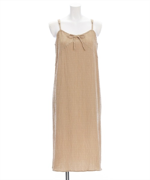 CLEAR BASIC（クリアベーシック）の「楊柳シアーキャミワンピース［カジュアル ロング丈 リボン］≪SS新作≫（ワンピース・レディース・イエロー/ベージュ/オフホワイト/ブラック・F）」の20枚目の写真