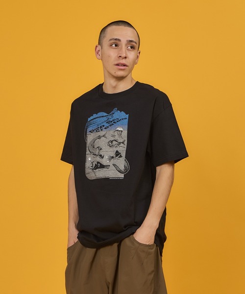 SAWINTO(ソイント)の「VARIOUS PRINT【ヴァリアス プリント】- DEEP SEA CREATURES/ディープ シー クリーチャーズ(Tシャツ/カットソー・メンズ・ブラック・MEDIUM/LARGE/X-LARGE)」の5枚目の写真