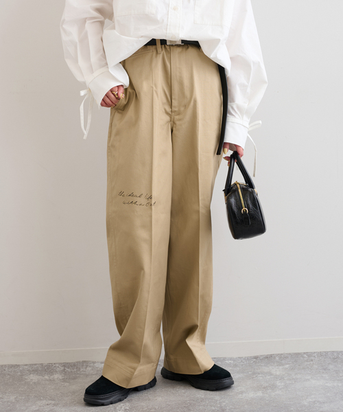 U by SPICK&SPAN（ユーバイスピックアンドスパン）の「PayDay/ペイデイ × U by SPICK&SPAN チノパンツ（チノパンツ・レディース・ベージュ/ネイビー・36/38）」の2枚目の写真