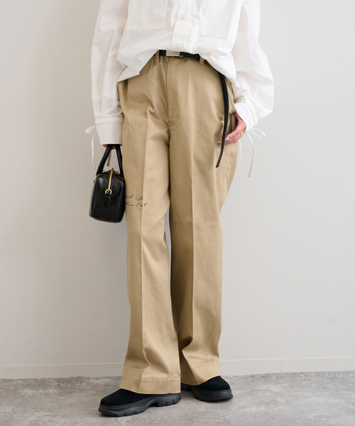 U by SPICK&SPAN（ユーバイスピックアンドスパン）の「PayDay/ペイデイ × U by SPICK&SPAN チノパンツ（チノパンツ・レディース・ベージュ/ネイビー・36/38）」の3枚目の写真