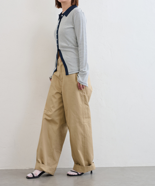 U by SPICK&SPAN（ユーバイスピックアンドスパン）の「PayDay/ペイデイ × U by SPICK&SPAN チノパンツ（チノパンツ・レディース・ベージュ/ネイビー・36/38）」の20枚目の写真