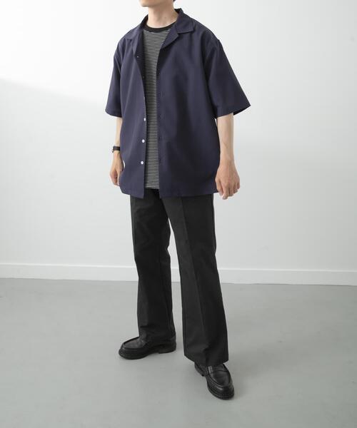 ITEMS URBANRESEARCH（アイテムズ アーバンリサーチ）の「リネンタッチオープンカラーシアーシャツ（シャツ/ブラウス・メンズ・ベージュ/ブラウン/ブラック/ネイビー・LARGE/MEDIUM）」の11枚目の写真