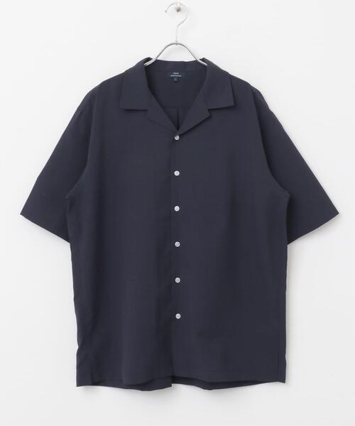 ITEMS URBANRESEARCH（アイテムズ アーバンリサーチ）の「リネンタッチオープンカラーシアーシャツ（シャツ/ブラウス・メンズ・ベージュ/ブラウン/ブラック/ネイビー・LARGE/MEDIUM）」の12枚目の写真