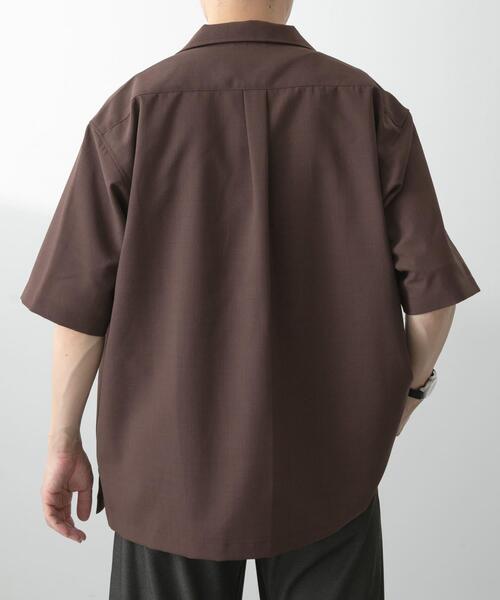 ITEMS URBANRESEARCH(アイテムズ アーバンリサーチ)の「リネンタッチオープンカラーシアーシャツ(シャツ/ブラウス・メンズ・ベージュ/ブラウン/ブラック/ネイビー・LARGE/MEDIUM)」の19枚目の写真