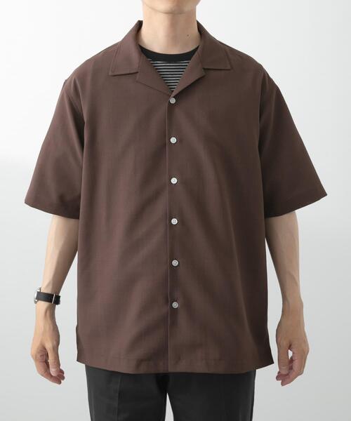 ITEMS URBANRESEARCH(アイテムズ アーバンリサーチ)の「リネンタッチオープンカラーシアーシャツ(シャツ/ブラウス・メンズ・ベージュ/ブラウン/ブラック/ネイビー・LARGE/MEDIUM)」の22枚目の写真