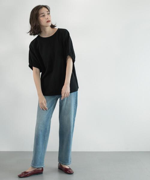 OPAQUE.CLIP（オペークドットクリップ）の「ストレッチストレートデニム【洗濯機洗い可】（デニムパンツ・レディース・ブルー/スミクロ/ネイビー・38/40/36/42）」の11枚目の写真