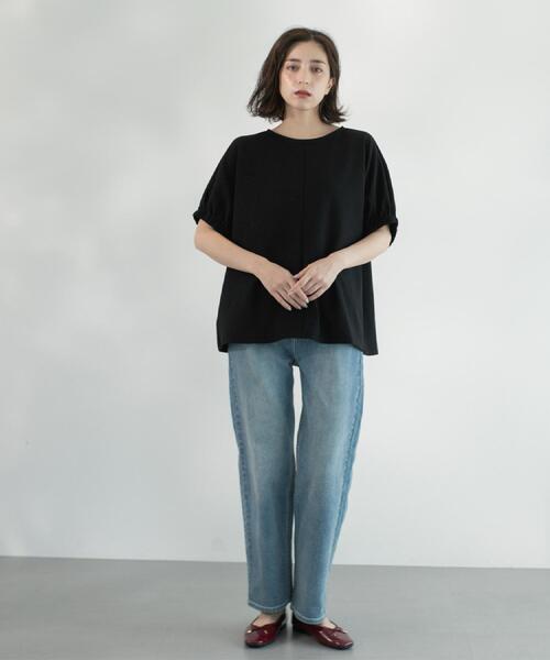 OPAQUE.CLIP（オペークドットクリップ）の「ストレッチストレートデニム【洗濯機洗い可】（デニムパンツ・レディース・ブルー/スミクロ/ネイビー・38/40/36/42）」の12枚目の写真