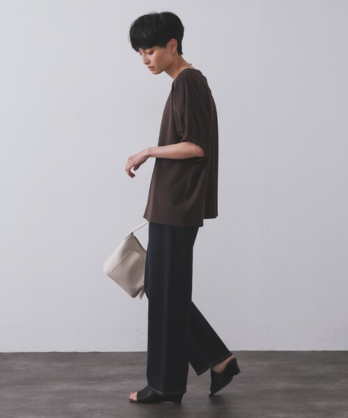 OPAQUE.CLIP（オペークドットクリップ）の「ストレッチストレートデニム【洗濯機洗い可】（デニムパンツ・レディース・スミクロ/ブルー/ネイビー・36/38/40/42）」の11枚目の写真