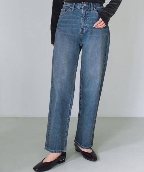 OPAQUE.CLIP（オペークドットクリップ）の「ストレッチストレートデニム【洗濯機洗い可】（デニムパンツ・レディース・スミクロ/ブルー/ネイビー・36/38/40/42）」の14枚目の写真