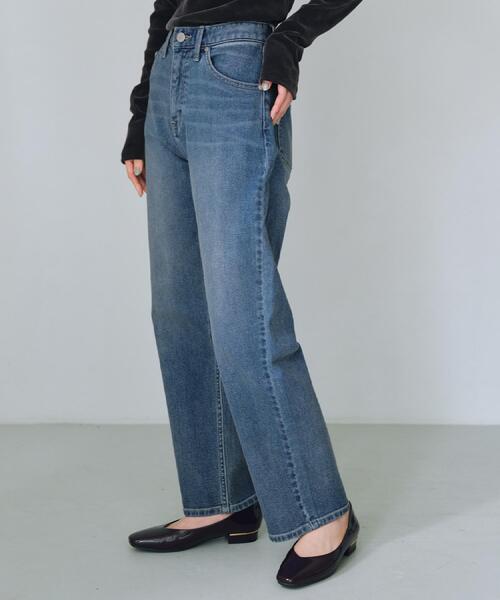 OPAQUE.CLIP（オペークドットクリップ）の「ストレッチストレートデニム【洗濯機洗い可】（デニムパンツ・レディース・スミクロ/ブルー/ネイビー・36/38/40/42）」の15枚目の写真