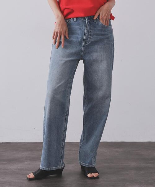 OPAQUE.CLIP（オペークドットクリップ）の「ストレッチストレートデニム【洗濯機洗い可】（デニムパンツ・レディース・スミクロ/ブルー/ネイビー・36/38/40/42）」の17枚目の写真