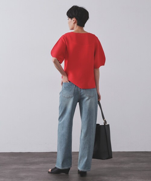 OPAQUE.CLIP（オペークドットクリップ）の「ストレッチストレートデニム【洗濯機洗い可】（デニムパンツ・レディース・スミクロ/ブルー/ネイビー・36/38/40/42）」の21枚目の写真