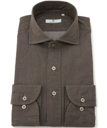 セール】【CLASSICO TAPERED】【長袖】タブカラーワイシャツ/ブルー