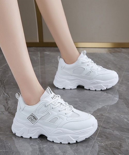 セール】メッシュ ドッキング 厚底 ダッド スニーカー（スニーカー