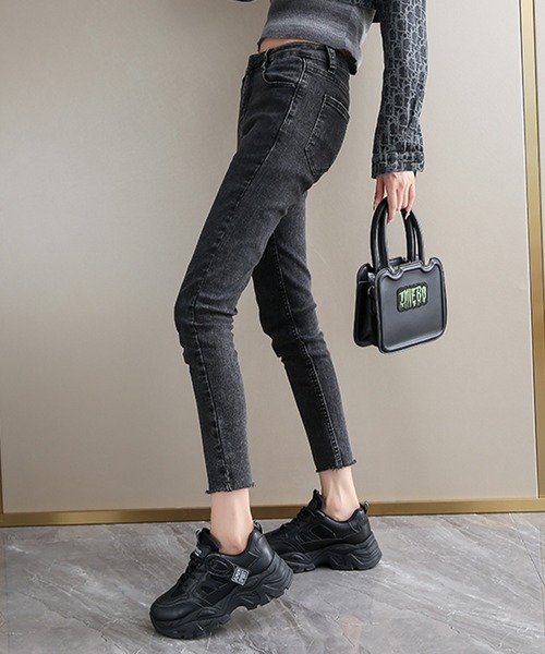 Lace Ladies(レースレディース)の「メッシュ ドッキング 厚底 ダッド スニーカー(スニーカー・レディース・ブラック/アイボリー/ホワイト・22.5cm/23cm/23.5cm/24cm/24.5cm/25cm)」の15枚目の写真