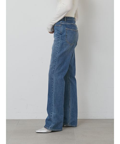 styling/（スタイリング）の「【セットアップ対応】セミフレアデニムパンツ（デニムパンツ・レディース・ブルー/ブラック・0/1）」の6枚目の写真