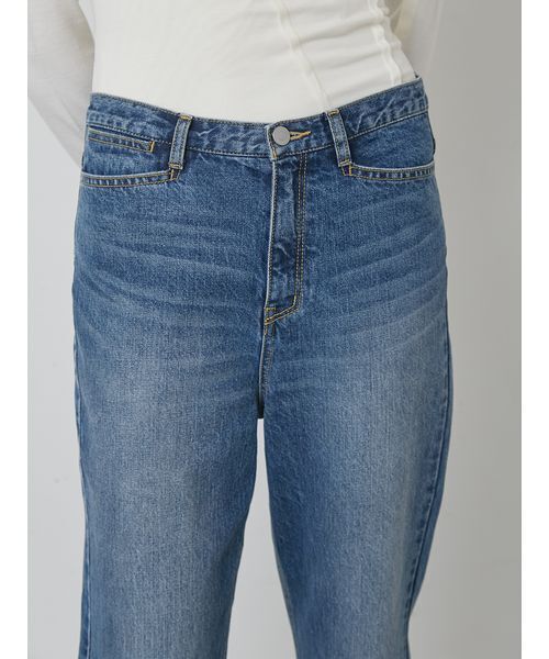 styling/（スタイリング）の「【セットアップ対応】セミフレアデニムパンツ（デニムパンツ・レディース・ブルー/ブラック・0/1）」の7枚目の写真