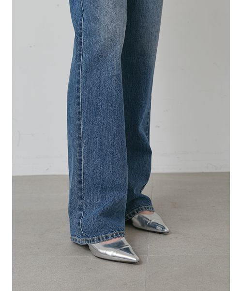 styling/（スタイリング）の「【セットアップ対応】セミフレアデニムパンツ（デニムパンツ・レディース・ブルー/ブラック・0/1）」の10枚目の写真