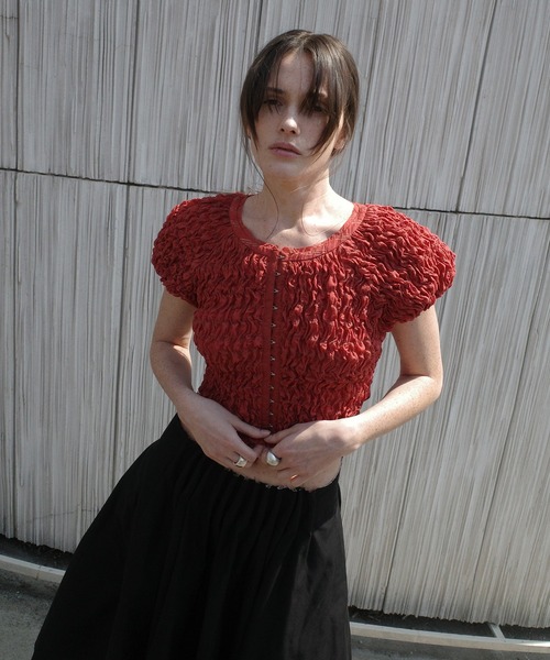 SHIRRING PUFF TOPS（Tシャツ/カットソー）｜CLANE（クラネ）の