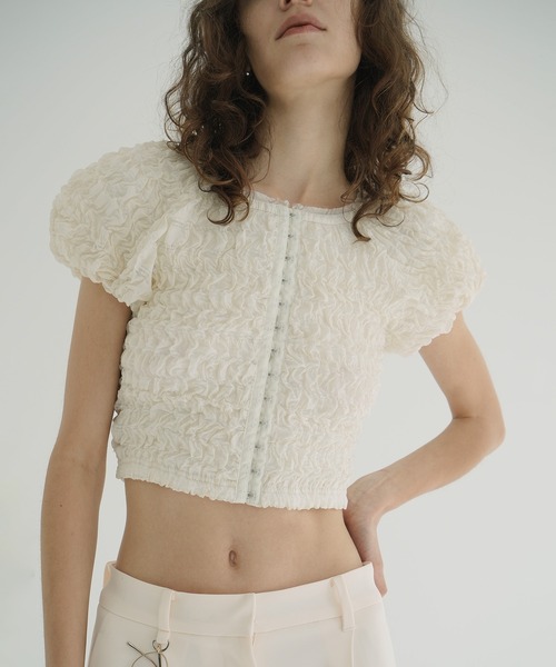 トップス CLANE SHIRRING PUFF TOPS SHIRRING PUFF TOPS（Tシャツ/カットソー）｜CLANE（クラネ）の