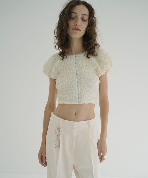 CLANE SHIRRING PUFF TOPS アイボリー クラネ CLANE SHIRRING PUFF TOPS （IVORY） - ファッション通販