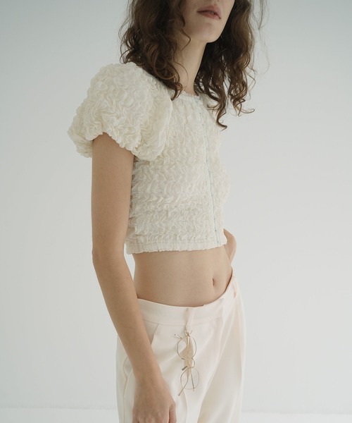 セール】SHIRRING PUFF TOPS（Tシャツ/カットソー）｜CLANE（クラネ