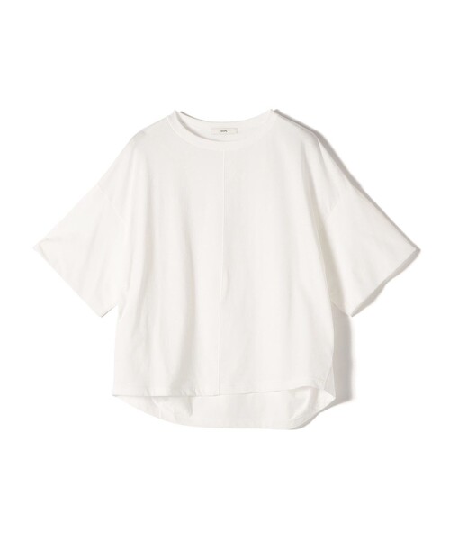 SHIPS（シップス）の「裾タック コクーン ショートスリーブ プルオーバー（Tシャツ/カットソー・レディース・ブラック/ホワイト/ダークグリーン・ONE SIZE）」の11枚目の写真