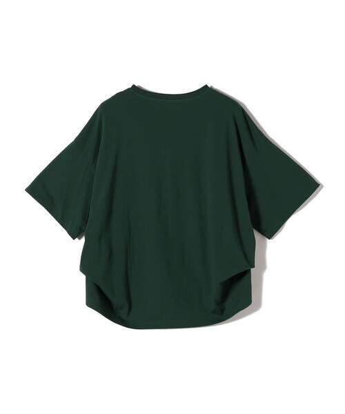 SHIPS（シップス）の「裾タック コクーン ショートスリーブ プルオーバー（Tシャツ/カットソー・レディース・ブラック/ホワイト/ダークグリーン・ONE SIZE）」の6枚目の写真