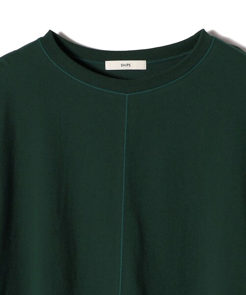 SHIPS（シップス）の「裾タック コクーン ショートスリーブ プルオーバー（Tシャツ/カットソー・レディース・ブラック/ホワイト/ダークグリーン・ONE SIZE）」の5枚目の写真