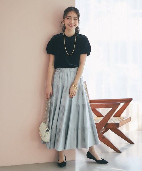 新色登場！3サイズ展開あり】3段ティアードスカート（スカート）｜La