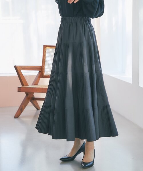 【美品】3段ティアードスカート ブラック ラブティックボンボン 新色登場！3サイズ展開あり】3段ティアードスカート（スカート）｜La