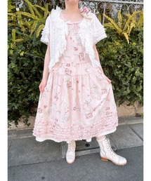 PINK HOUSE ピンクハウス ワンピース 花柄 レースフラワープリントミディワンピース｜ピンクハウス
