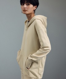 SALON adam et rope'フーディーパーカー SALON adam et rope' パーカー アズマ裏毛クロップドフーデット
