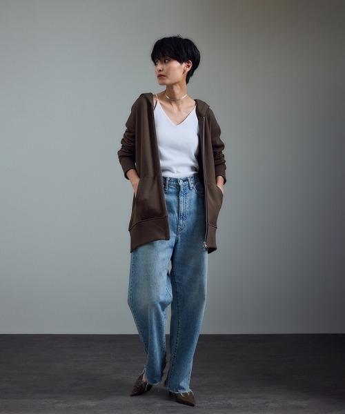 AMERICANA（アメリカーナ）の「【Americana（アメリカーナ） for SALON】別注ジップフーディー（パーカー・レディース・グレー系その他/ブラウン系その他/ベージュ系その他2・FREE）」の7枚目の写真