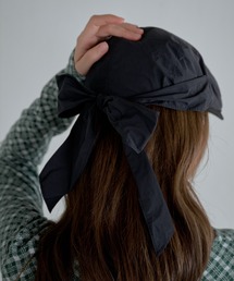 UNE MANSION | バックリボンナイロンキャスケットハンチングキャップ帽子(キャップ)