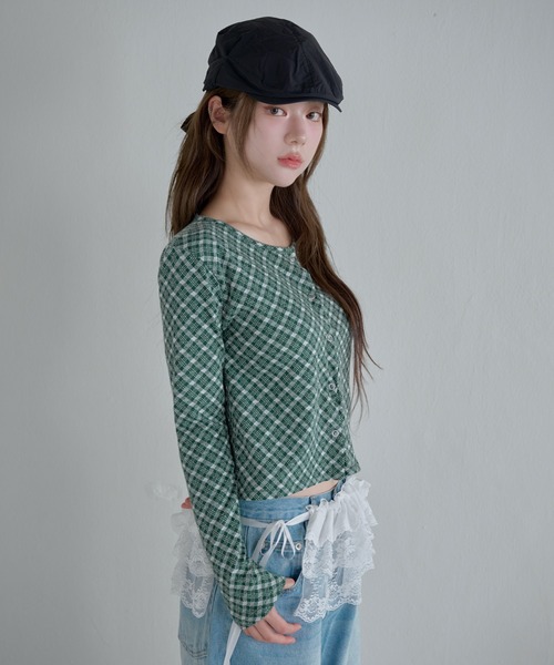 UNE MANSION（ユヌマンション）の「バックリボンナイロンキャスケットハンチングキャップ帽子（キャップ・レディース・ブラック/グレー・ONESIZE）」の3枚目の写真