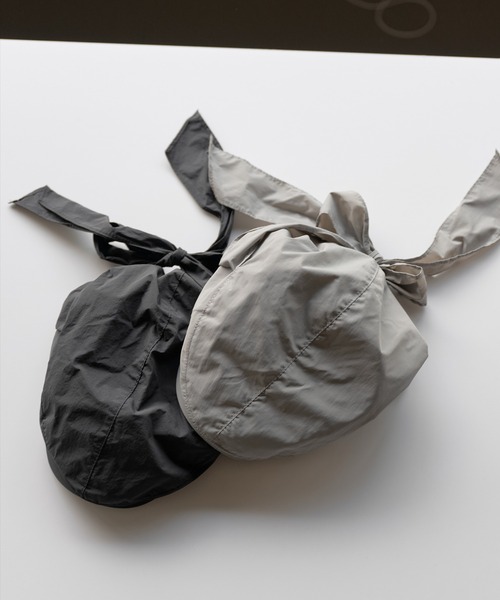 UNE MANSION（ユヌマンション）の「バックリボンナイロンキャスケットハンチングキャップ帽子（キャップ・レディース・ブラック/グレー・ONESIZE）」の12枚目の写真