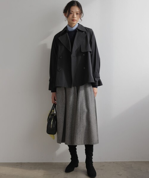 組曲　ショートトレンチ　極美品 セール】タイプライターショート トレンチコート（トレンチコート