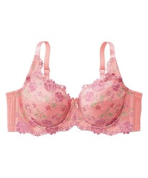 Triumph（トリンプ）の「脇高フルカップブラジャー（チューリップ柄）（日本製レース）（トリンプ）（n,FULLRE）（ブラジャー・レディース・ピンク系）」