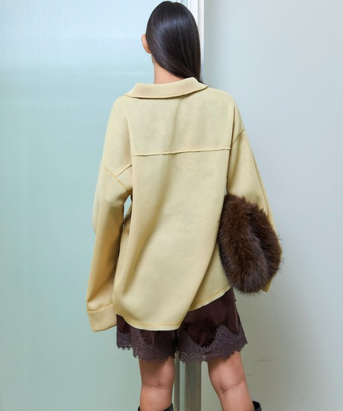 MAISON SPECIAL シアー ラバープリントメッシュトップス ベージュ 152