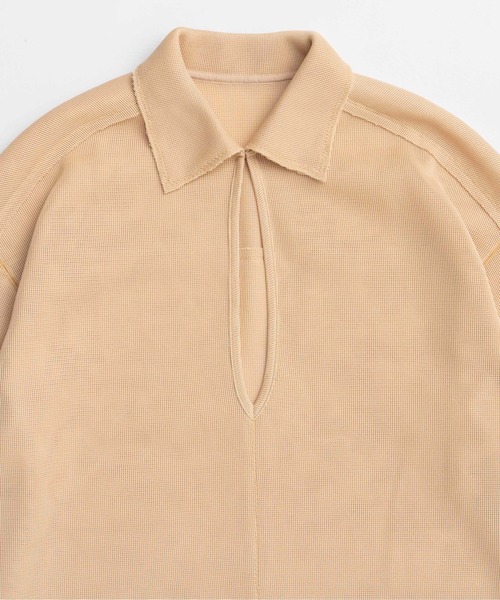 MAISON SPECIAL(メゾンスペシャル)の「Sheer Mesh Collar Pullover/シアーメッシュカラープルオーバー(Tシャツ/カットソー・レディース・イエロー/ブラック/ホワイト・FREE)」の14枚目の写真