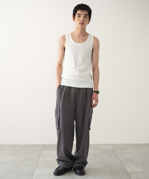 WEGO(ウィゴー)の「WEGO/リブタンクトップ(タンクトップ・メンズ・ホワイト/ブラック・LARGE/MEDIUM)」の11枚目の写真