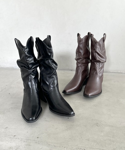 Bamm(バム)の「ミッドウエスタンブーツ(ブーツ・レディース・ブラック/ブラウン・23.5cm/24.5cm)」の19枚目の写真