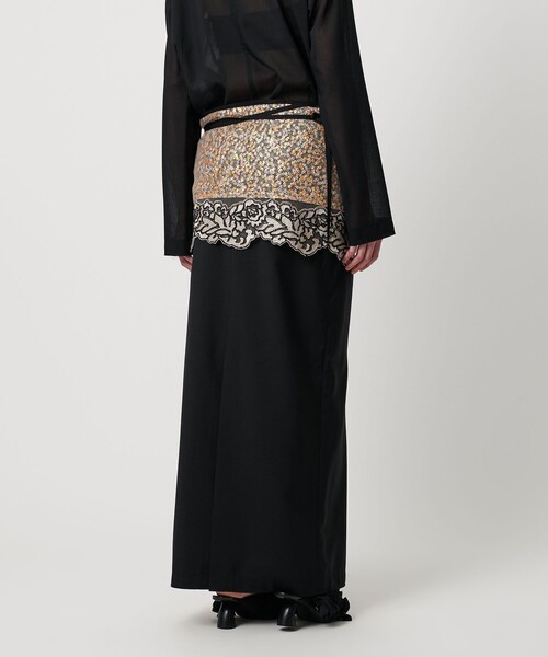 AEWEN MATOPH（イウエン マトフ）の「＜AEWEN MATOPH＞チュールスパンコールレースラップスカート（スカート・レディース・ピンク/ベージュ・FREE）」の10枚目の写真