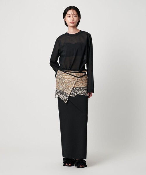 AEWEN MATOPH（イウエン マトフ）の「＜AEWEN MATOPH＞チュールスパンコールレースラップスカート（スカート・レディース・ピンク/ベージュ・FREE）」の11枚目の写真