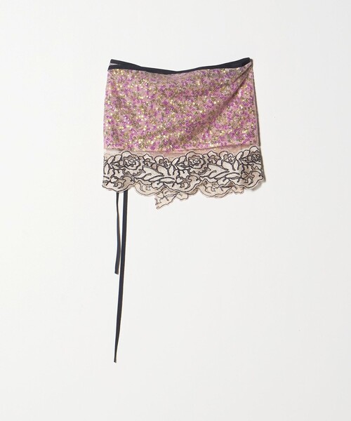 AEWEN MATOPH（イウエン マトフ）の「＜AEWEN MATOPH＞チュールスパンコールレースラップスカート（スカート・レディース・ピンク/ベージュ・FREE）」の13枚目の写真