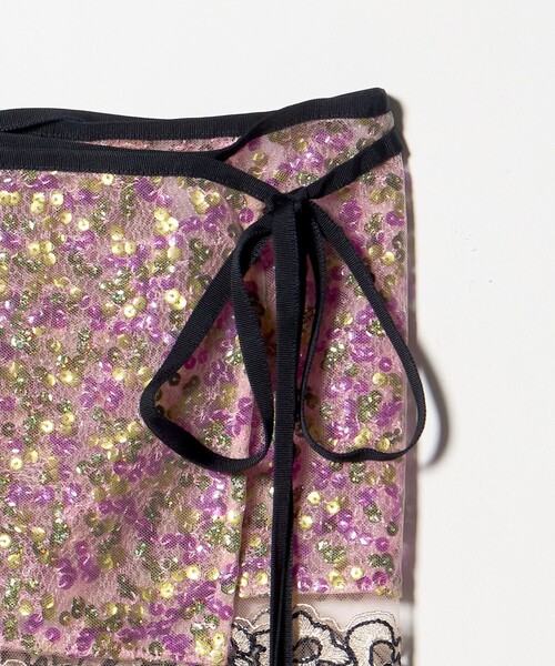 AEWEN MATOPH（イウエン マトフ）の「＜AEWEN MATOPH＞チュールスパンコールレースラップスカート（スカート・レディース・ピンク/ベージュ・FREE）」の16枚目の写真